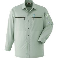 Asahicho（旭蝶繊維） A24 長袖シャツ カーキーグリーン 3L 1枚（直送品）