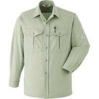 Asahicho（旭蝶繊維） A29 長袖シャツ オリーブ 6L 1枚（直送品）