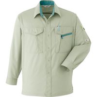 Asahicho（旭蝶繊維） A4 長袖シャツ（ノーフォーク） カーキーグリーン 4L 1枚（直送品）