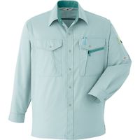 Asahicho（旭蝶繊維） A4 長袖シャツ（ノーフォーク） アイスグリーン 3L 1枚（直送品）