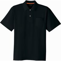 Asahicho（旭蝶繊維） E0014 半袖ポロシャツ ブラック 5L 1枚（直送品）