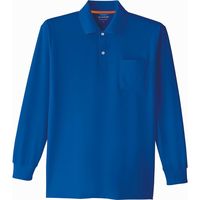 Asahicho（旭蝶繊維） E0015 長袖ポロシャツ ブルー S 1枚（直送品）