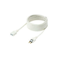 朝日電器（ELPA）　電源延長コード　2P式/1個口/10m/トラッキング防止プラグ/ホワイト　W-1510NH(W)（わけあり品）