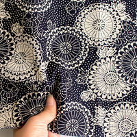 日本紐釦貿易 日本紐釦 和調プリント ムラ糸クロス 巾108cm B88223Z