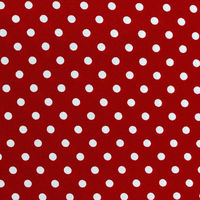 コスモテキスタイル 中ドット 水玉 シャーティング レッド 巾約110cm×5m切売カット CR8876-207-5M（直送品）