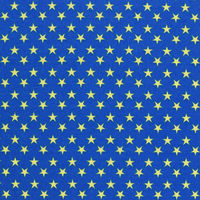 コスモテキスタイル スター 星柄 シャーティング ブルー×イエロー 巾約110cm×5m切売カット CR8876-809-5M（直送品）