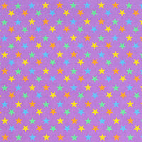 コスモテキスタイル スター 星柄 シャーティング パープル×カラフル 巾約110cm×5m切売カット CR8876-817-5M（直送品）