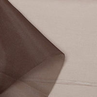 コスモテキスタイル ポリエステルオーガンジー生地 巾122cm×5m切売カット こげ茶 DD391-214-5M（直送品）