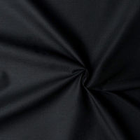 NBK エイティスクエア 無地 生地 綿100% シャーティング ブラック(シルケット) ブラック系 巾約110cm×5m切売カット KD4（直送品）