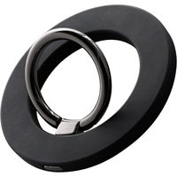 マグネット式スマホリング MagSafe対応 スマートフォンリング Grip Ring pitari マグネットシール付属 ブラック（直送品）