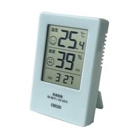 クレセル デジタル時計付温湿度計 100個入 CR-2600B 1ケース(100個) 64-8891-83（直送品）