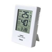 クレセル デジタル時計付温湿度計 100個入 CR-2600W 1ケース(100個) 64-8891-84（直送品）