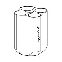 エッペンドルフ・ハイマック・テクノロジーズ アダプター 50mLコニカルチューブ Sー4ー72用 5804 784.006 1セット（直送品）