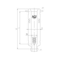 旭製作所 真空ジャケット付充填塔（メッキ・スリット付） 3506-30-500-J-P 1個 63-2588-86（直送品）