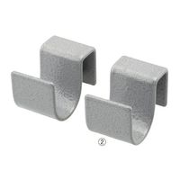 アズワン フェンスフレーム HSIL用角バー取付金具 4個 63-3368-02 1セット（直送品）