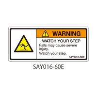 セフティデンキ SAYシリーズ ISO警告ラベル 横型 英文 足下注意 SAY016-60E 1式(25枚) 63-5605-43（直送品）