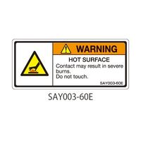 セフティデンキ SAYシリーズ ISO警告ラベル 横型 英文 高温注意 SAY003-60E 1式(25枚) 63-5605-30（直送品）