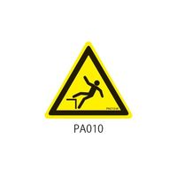 セフティデンキ PAシリーズ 三角ラベル Mサイズ 段差有り PA010-M 1式(50枚) 63-5603-87（直送品）