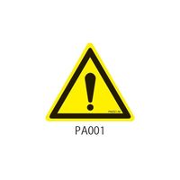 セフティデンキ PAシリーズ 三角ラベル Sサイズ 注意 PA001-S 1式(100枚) 63-5603-98（直送品）