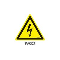 セフティデンキ PAシリーズ 三角ラベル Sサイズ 感電注意 PA002-S 1式(100枚) 63-5603-99（直送品）