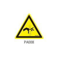 セフティデンキ PAシリーズ 三角ラベル Sサイズ 巻き込み注意 PA008-S 1式(100枚) 63-5604-06（直送品）