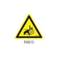 セフティデンキ PAシリーズ 三角ラベル Sサイズ 巻き込み注意 PA015-S 1式(100枚) 63-5604-12（直送品）