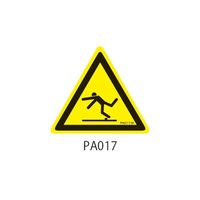 セフティデンキ PAシリーズ 三角ラベル Sサイズ 足下注意 PA017-S 1式(100枚) 63-5604-14（直送品）
