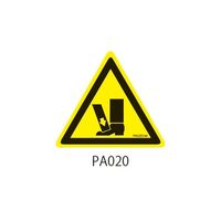 セフティデンキ PAシリーズ 三角ラベル Sサイズ 挟み込み注意 PA020-S 1式(100枚) 63-5604-17（直送品）