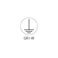 セフティデンキ GRシリーズ アースラベル 白 8mmΦ GR1-W08 1式(100枚) 63-5604-36（直送品）