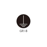 セフティデンキ GRシリーズ アースラベル 黒 16mmΦ GR1-B16 1式(100枚) 63-5604-42（直送品）