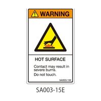 セフティデンキ SAシリーズ ISO警告ラベル 縦型 英文 高温注意 SA003-15E 1式(25枚) 63-5604-97（直送品）