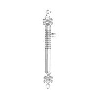 桐山製作所 桐山オーバルリングガラス充填蒸留塔（H.E.T.P.42mm） 500mm FR67E-4-2 1個 63-6524-17（直送品）