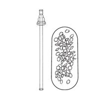 桐山製作所 充填管 桐山オーバルリングガラス充填仕様（H.E.T.P.42mm） 500mm FR67D-3-2 1個 63-6523-90（直送品）