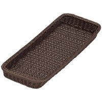 アズワン PPラタン ベーカリーバスケット 薄型20型 ダークブラウン BBー4020ーDBR 63-7151-49 1個（直送品）