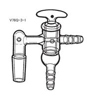 桐山製作所 アダプター (真空三方コック付) V76Q-3-1 1個 64-1066-57（直送品）