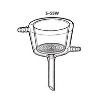 桐山製作所 恒温ジャケット付桐山ロートR 足管ゴム栓用 S-55W 1個 64-1074-74（直送品）