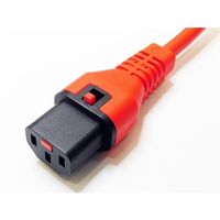 エイム電子 ロック電源ケーブル 2m APW12-5-15/C13LK-02-RD 1本 64-1245-75（直送品）