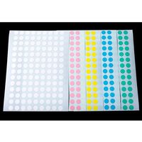 アイシス パステルドットラベル 5色ミックス 8mmφ MPDL08SM 1袋(1260色) 64-2326-39（直送品）