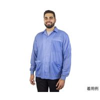 DESCO JAPAN スモック STATSHIELD ジャケットタイプ ニット袖口 青 2XL 73770 1枚 64-2942-54（直送品）