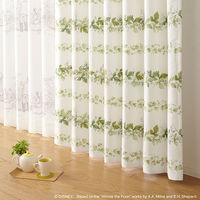 スミノエ DISNEY セミオーダー カーテン プー リース 2200×1850mm グリーン １セット(2枚入)（直送品）