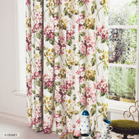 スミノエ DISNEY セミオーダー カーテン アリス アジサイ 1900×1050mm アイボリー １セット(2枚入)（直送品）