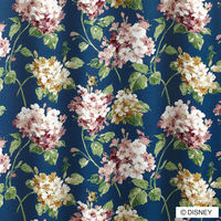 スミノエ DISNEY セミオーダー カーテン アリス アジサイ 2200×1250mm ダークブルー １セット(2枚入)（直送品）