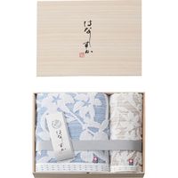 【ギフト包装】スタイレム瀧定大阪　はなしずか　バス・フェイスタオルセット（木箱入）　22-0139-050　1個（直送品）