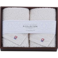 【ギフト包装・2個セット】　中忠　Ｎコレクション　ナチュラルフェイスタオル2枚セット　22-0148-083　（直送品）