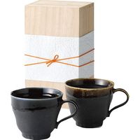 【ギフト包装・2個セット】　山勝美濃陶苑　なごみ庵　マグカップペア（木箱入）　22-0224-080　（直送品）