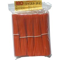 アイ・ジー・オー IGOツイストタイ　ビニール・タイ　オレンジ　4ｍｍ×12ｃｍ VOR-0412 1袋（1000本入り）（直送品）