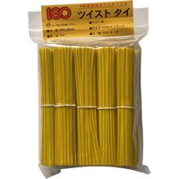 アイ・ジー・オー IGOツイストタイ　ビニール・タイ　黄　4ｍｍ×10ｃｍ VYE-0410 1袋（1000本入り）（直送品）