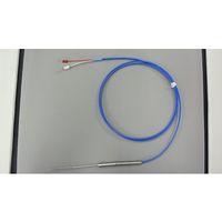 スリーハイ 温度センサー【熱電対K】シースタイプ(クラス2 ガラス被覆1.5m)SUSシースφ1.6:100mm TH-8163-1 1本（直送品）