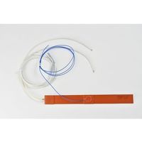 シリコンラバーヒーター 【熱電対5m、リード線延長5m】 100V 50W 25mm×250mm SR100-50-25-250-K5 1枚（直送品）