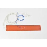 シリコンラバーヒーター 【熱電対5m、リード線延長5m】 100V 120W 50mm×300mm SR100-120-50-300-K5（直送品）